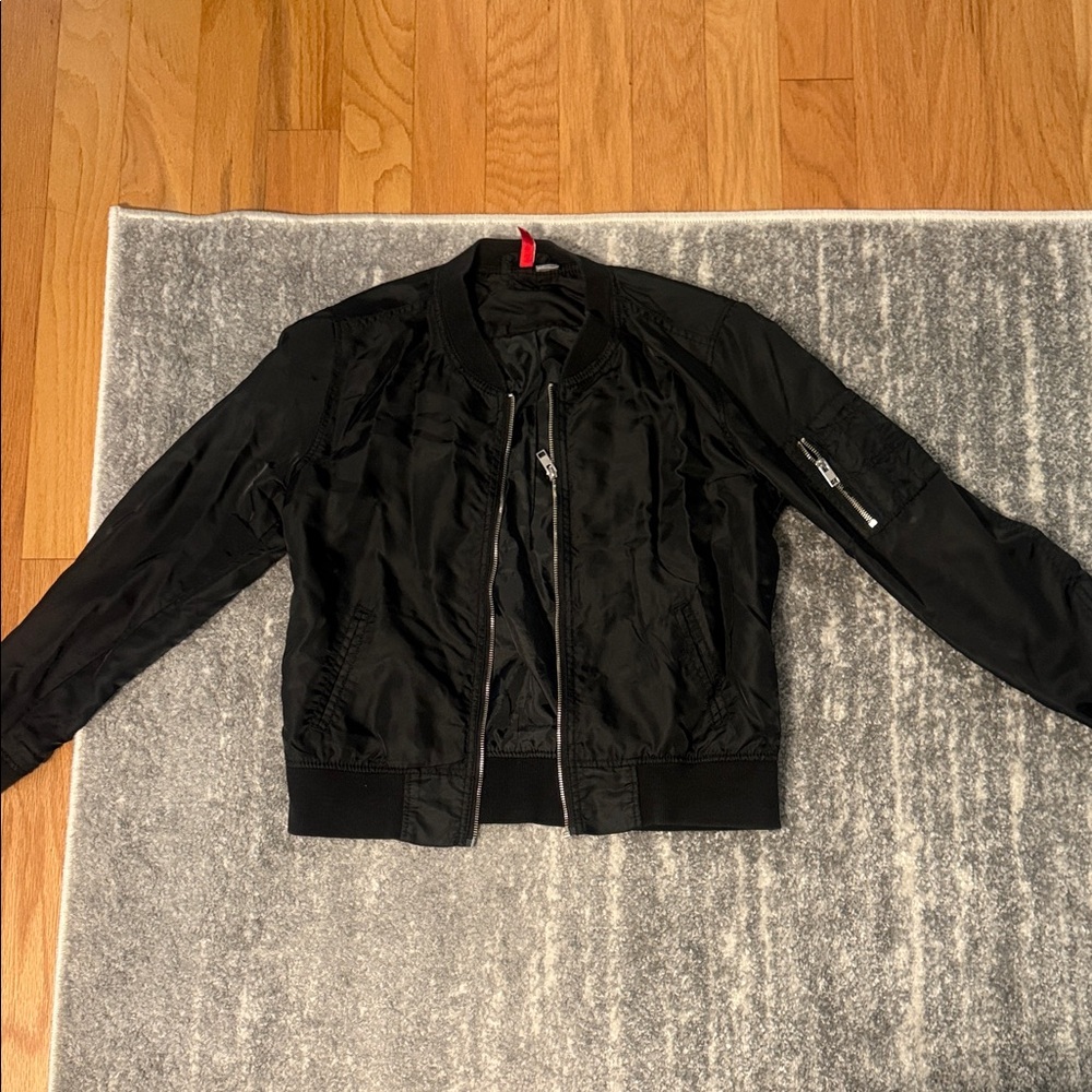 H&M Black Bomber Jacket for Women